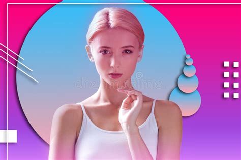 Ambitious Determined Woman Composing Her Creative Ideas Stock Image