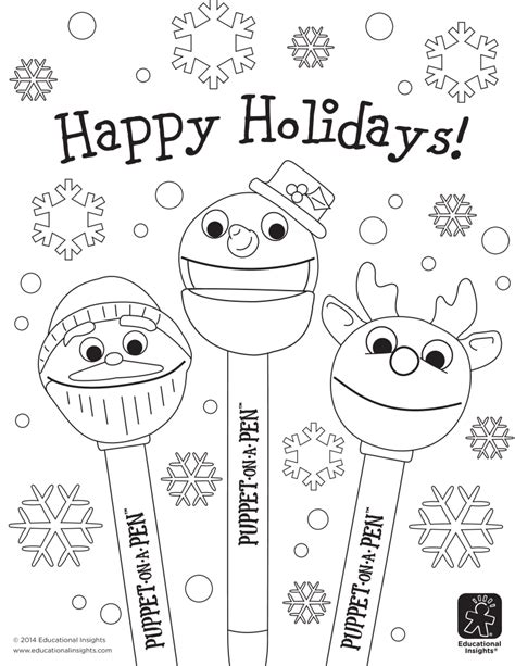 Free Happy Holidays Coloring Pages Printable Download Free Happy
