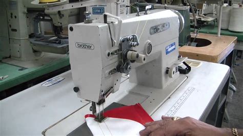 Brother LT2 B842 3 Double Needle Sewing Machine - YouTube