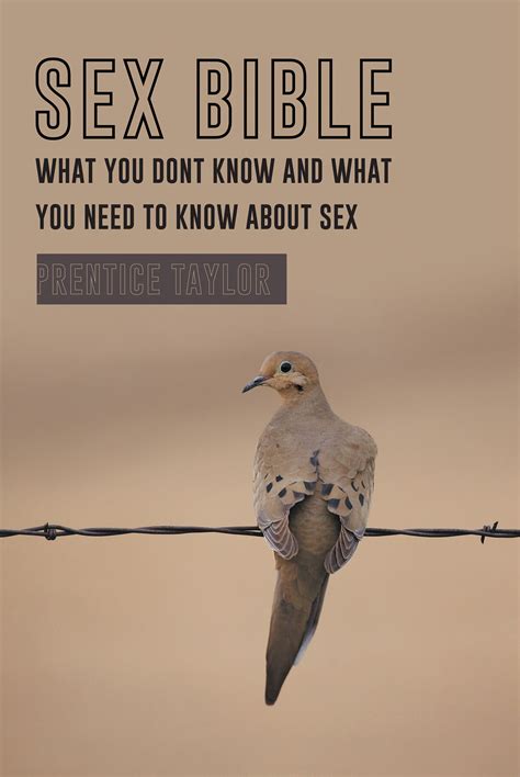 Prentice Taylors New Book “sex Bible What You Dont Know And What You