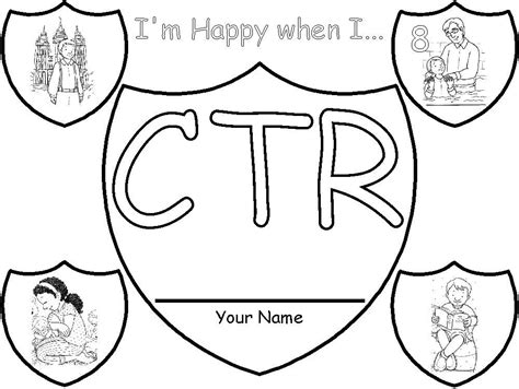 If your need any kid's coloring page or coloring book page.love to work this type of works please, inbox me. ctr shield coloring page (With images) | Lds coloring ...