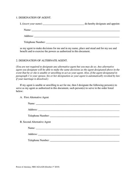 Free Fillable Nevada Power Of Attorney Form ⇒ Pdf Templates