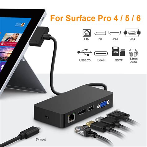Surface Pro Usb Hub Adapter Docking Station Usb 30 Hdmi Adapter