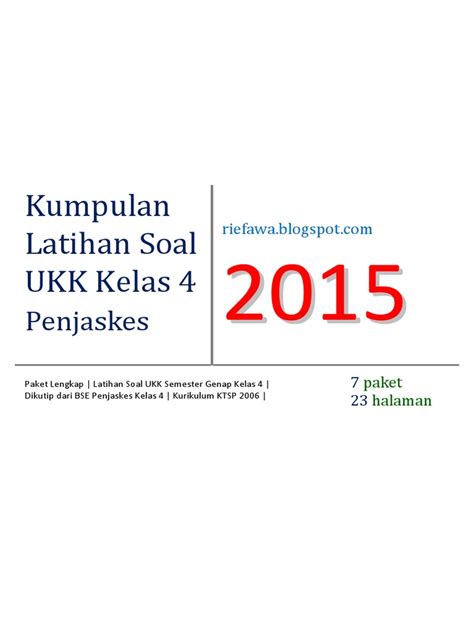 We did not find results for: Kumpulan Soal UKK - Penjas Kelas 4