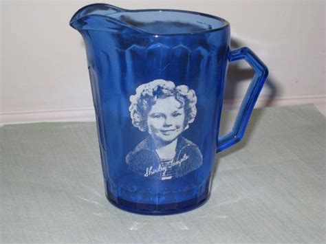 Vintage Shirley Temple Cobalt Blue Glass Milk Pitcher Or Etsy Blue Glass Milk Glass Pitcher