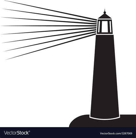 Lighthouse Silhouette Royalty Free Vector Image