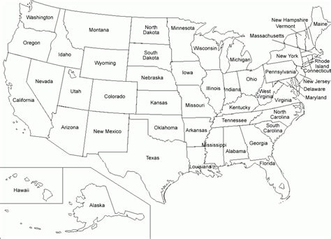 Size of all 50 states if printed at 100% is 587mm x 927mm. 50 States Map Worksheet | Printable Map
