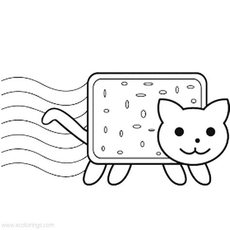 Bendy Nyan Cat Coloring Pages