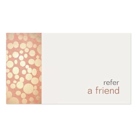 Modern And Hip Gold Refer A Friend Coupon Salon Business Card Template