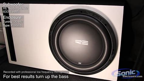 Re Audio 12 Sex Subwoofer Bass Demo Sex12d4 In A Custom Ported Box