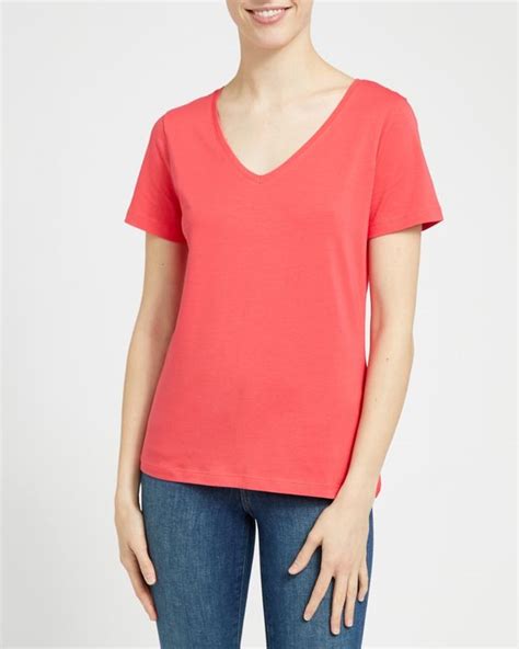 Dunnes Stores Teaberry Stretch V Neck T Shirt