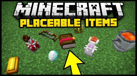 Maybe you would like to learn more about one of these? Minecraft PLACEABLE ITEMS MOD (Mod Showcase) - YouTube