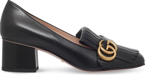 Lyst Gucci Marmont Leather Pumps In Black Save 6