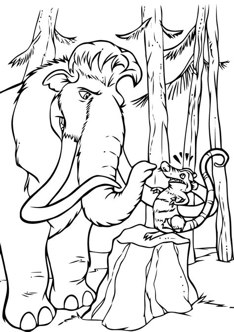 Free Ice Age drawing to download and color - The Ice Age Coloring Pages