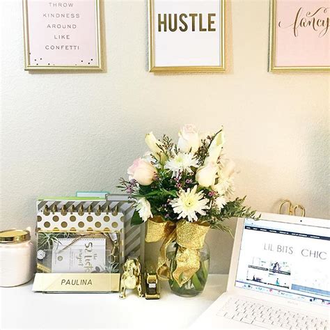 Blush And Gold Office Accessories Lil Bits Of Chic By Paulina Mo