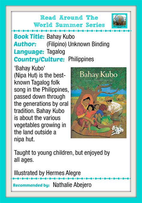 Tagalog Book Bahay Kubo Nipa Hut