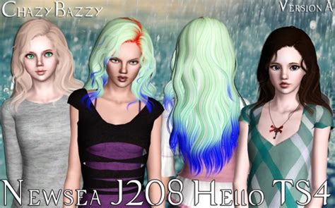 Newsea`s J208 Hello Hairstyle Retextured By Chazy Bazzy Sims 3 Hairs