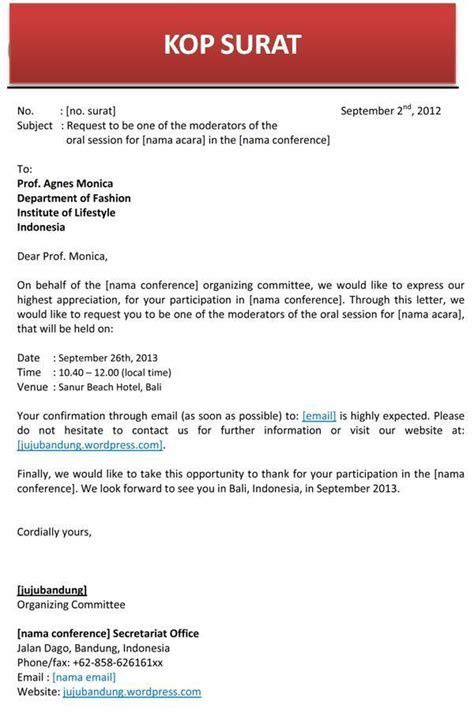Submitted 1 month ago by westlalaguy. Contoh Surat Formal Dalam Bahasa Indonesia - Berbagi Contoh Surat