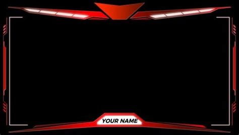 Red Gaming Twitch Overlay Banner Twitch Webcam Overlay Template And