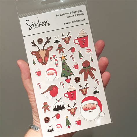 Christmas Stickers Mrsbrimbles