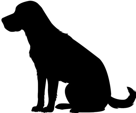 Silhouette Labrador Retriever Sitzend Silhouetten Und Kontur Vektoren