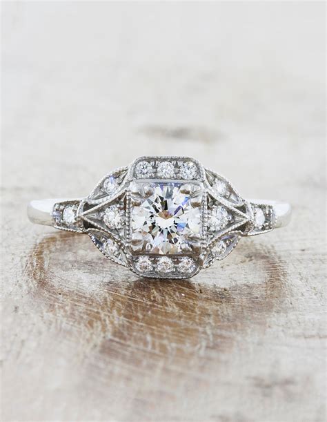 Kimberly Antique Style Round Diamond Engagement Ring Ken And Dana