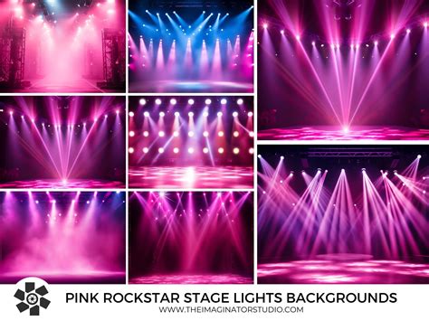 Pink Rockstar Stage Lights Backgrounds The Imaginator Studio
