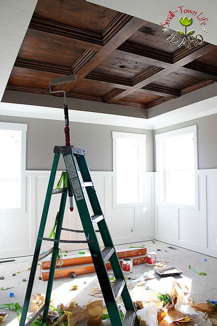 For such a solution, a block house is usually used. Our Small-Town Idaho Life: MASTER BEDROOM WOOD CEILING {DIY}