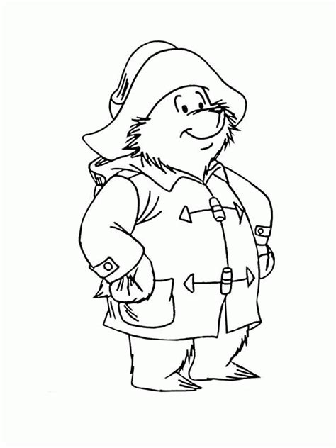 Postacie z bajek do kolorowania do druku. Miś Paddington - Kolorowanki, Czas Dzieci