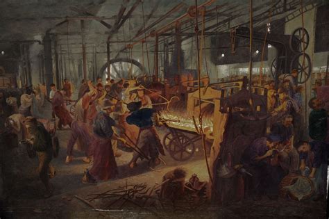 „sache, ding) bezeichnet in der kunstgeschichte eine mitte des 19. Eisenwalzwerk - Gemälde, Rauch, Adolph menzel, Arbeiten ...