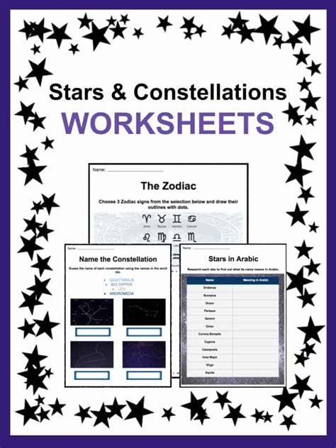 Stars And Constellations Facts And Worksheets Types Pattern Mythology