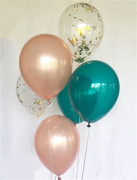Playful and upbeat, this orange and teal color scheme offers zest to any space. Rose Gold Balloons Rose Gold Teal Latex Balloons Rose Gold