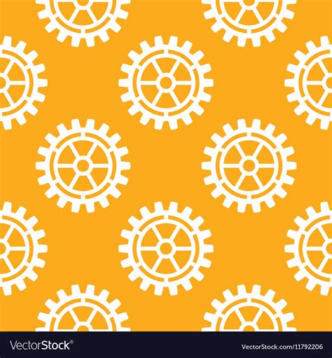 Gears Icons Seamless Patterns Royalty Free Vector Image