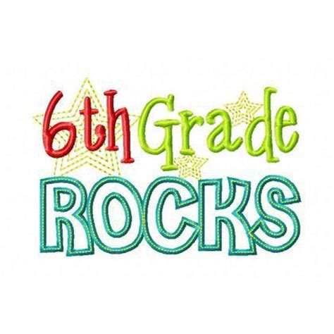 Sixth Grade Rocks Embroidery Boutique