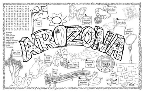 Arizona Coloring Download Arizona Coloring For Free
