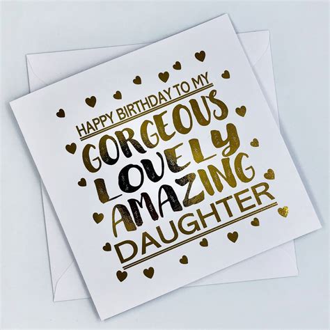 Daughter Birthday Card Birthday Daughter Card Birthday Etsy Uk