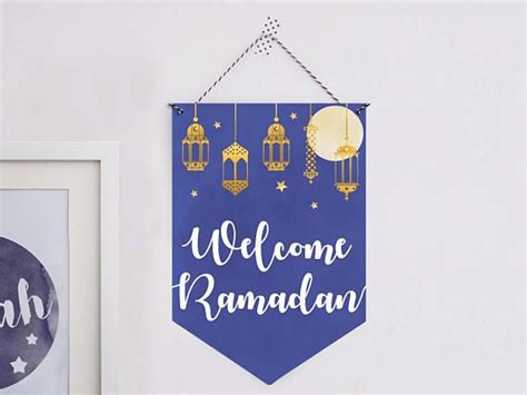 Welcome Ramadan Decoration Ramadan Paper Sign Ramadan Flag Ramadan