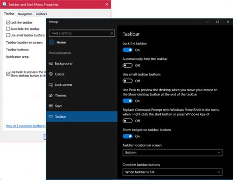 Customize Taskbar Settings In Windows 10 Anniversary Update