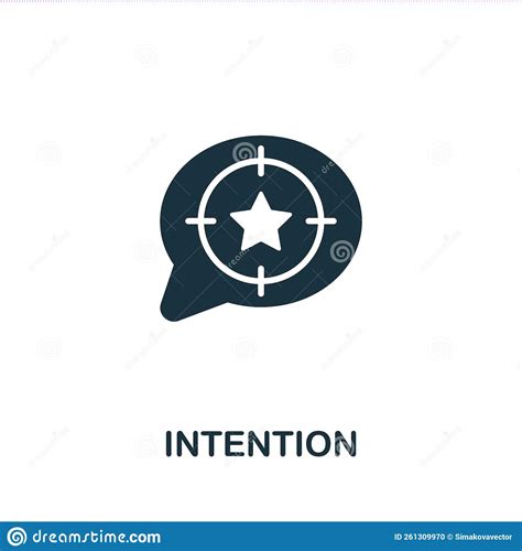 Intention Icon Monochrome Simple Human Productivity Icon For Templates