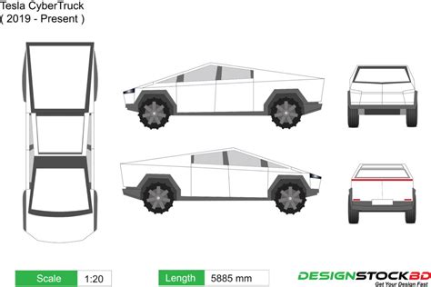 Start date may 23, 2020. Tesla CyberTruck (2019-2020) | Truck Template | Vehicle ...