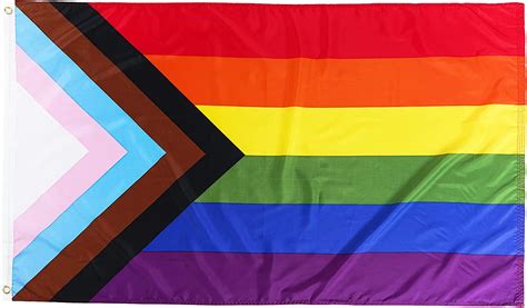 Frf Pride Flag For Outdoor 3x5 Double Sided Lgbtq Flag Progress Pride Flag