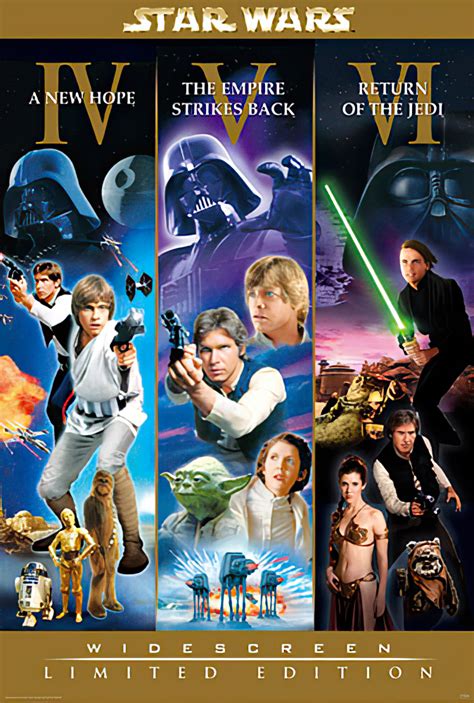 Star Wars Widescreen Movie Poster Print Dvd Release Size 27 X