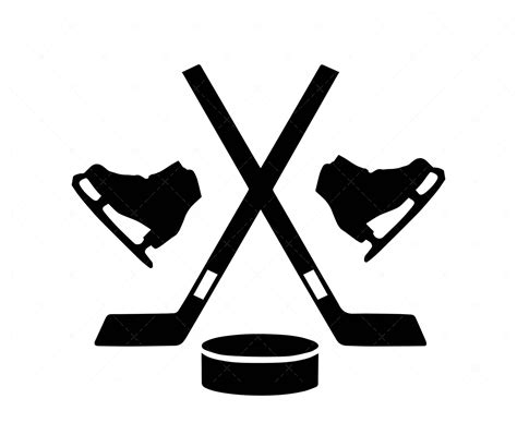 Crossed Hockey Sticks Svg Split Hockey Sticks Svg Hockey Puck