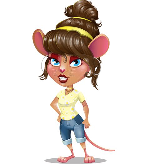 Cute Female Mouse Cartoon Vector Character Graphicmama