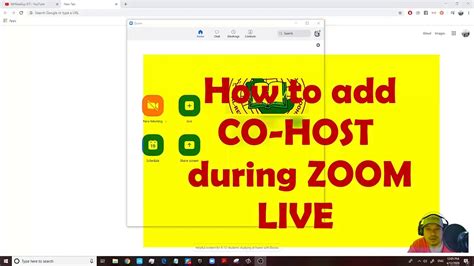 Add alternative host to a google calendar meeting w/ zoom location: How to assign CO-HOST in ZOOM - YouTube