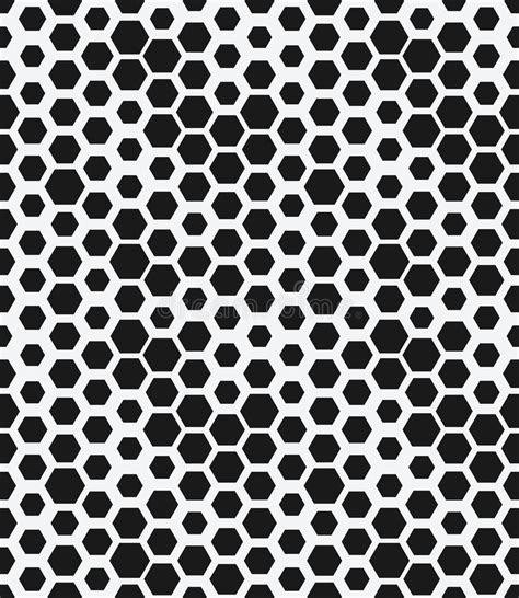 Design Seamless Monochrome Hexagon Pattern Stock Vector Illustration