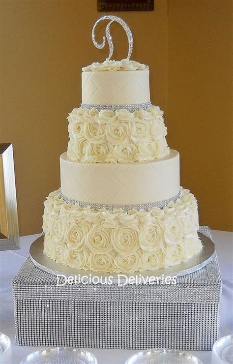 buttercream rosette wedding cake decorated cake by cakesdecor