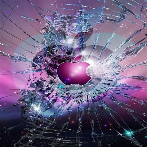 Broken Screen Apple Wallpaper ZYt Awesomeness Apple Logo Wallpaper