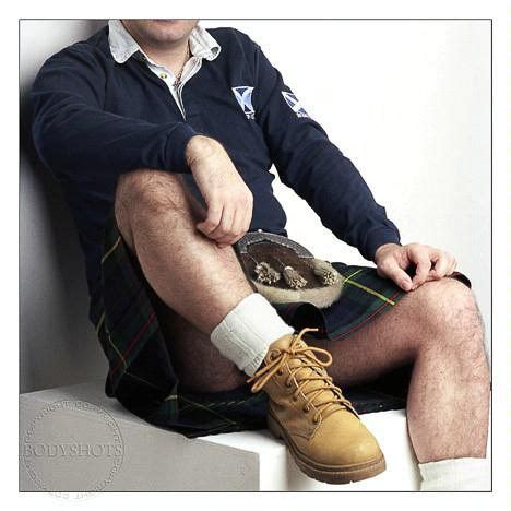 A Kilt Wearer Demonstrates How A Kilt Displays Manly Hairy Legs To