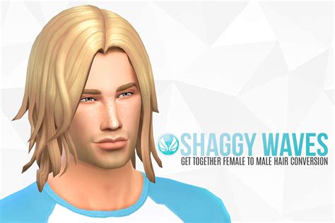 Simsational Designs Shaggy Waves Gt Female To Male Hair